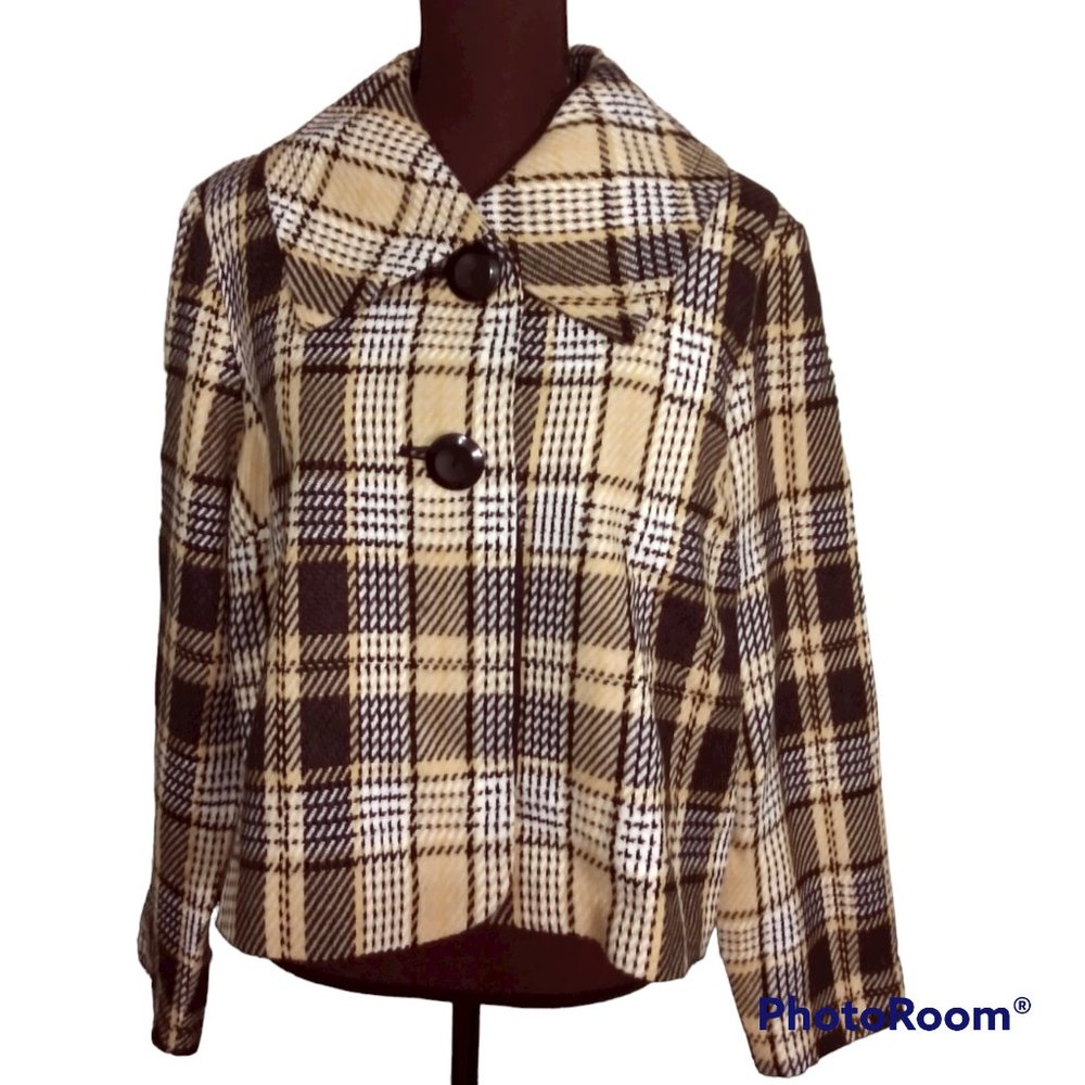 Plaid Jacket, R.Q.T,  Size XL, Women’s Jacket, Plus Size Jacket, Oversize Jacket